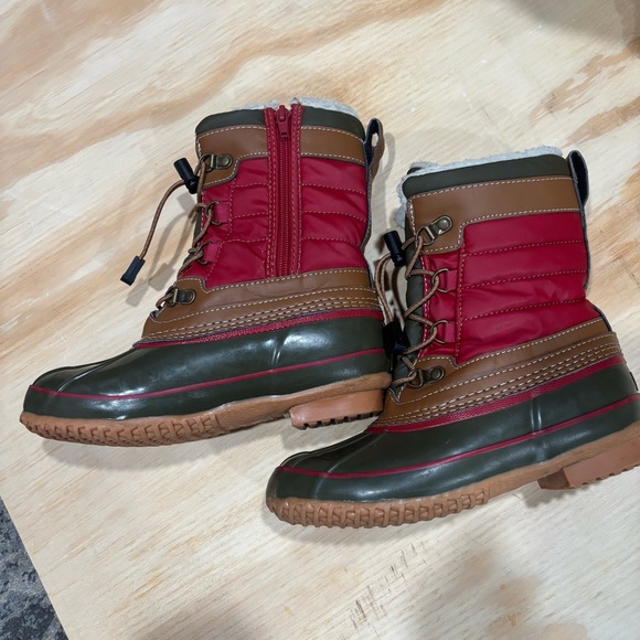 Adolescent Unisex Lands End Winter Sherpa Lined Boot size 3M - Picture 3 of 6